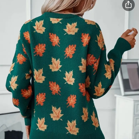 NEW The Big Fall Leaf Cozy Sweater - Picture 4 of 6